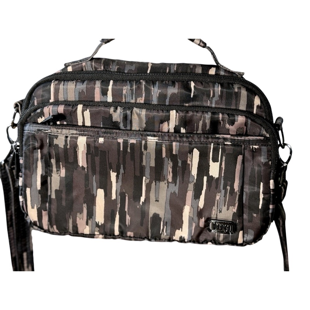 Lug Scoop Camo Crossbody Bag Purse Multi Pocket Travel 11x7x4 Carry On